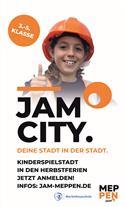 Veranstaltungsbild Kinderspielstadt JAM-CITY in den Herbstferien! - Erstes Kind einer Familie